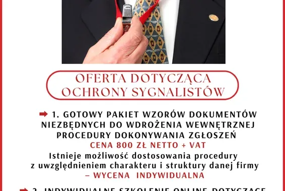Oferta dotycząca ochrony sygnalistów
